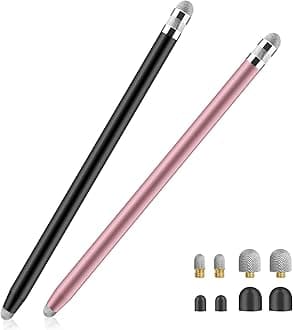 Stylus Pens for Touch Screens,Granabol Sensitivity Capacitive Stylus 4 in 1 Touch Screen Pen with 8 Extra Replaceable Tips for iPhone iPad Tablets All Universal Touch Devices(2Pcs)