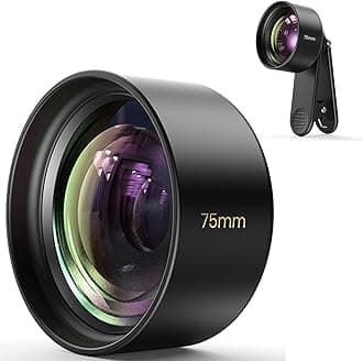 【2024 Upgraded】 75mm Macro Lens for iPhone, Pixel, Samsung Galaxy, OnePlus, Huawei, and Other Phones, Phone Camera Lens Macro Lens Attachment for iPhone, Universal Clip Included