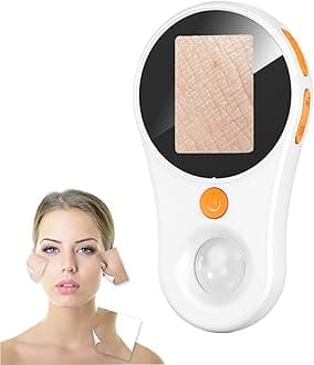 Handheld Dermatoscope Skin Analyzer Machine, Wireless Portable Digital Microscope with 1080P IPS Screen 8 LEDs, 500X Magnifier, for Scalp/Hair Trichomes Facial Skin Dermatoscope