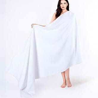 Cotton Paradise 100% Cotton 40x80 Oversized Bath Sheet, Extra Large Turkish Bath Towels for Bathroom, White Bathsheet
