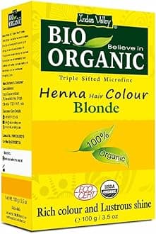 Bio Organic Natural Henna Hair Color Blonde 100gm| 100% Gray Hair Coverage And Long Lasting Hair Dye | Vegan and Cruelty-Free