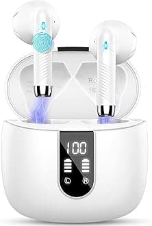 – Wireless Earbuds, Bluetooth 5.4 Headphones NEW Wireless Headphones with 4 ENC Mic, 56H Bluetooth Earphones in Ear Noise Cancelling Deep Bass, Mini Ear Buds Bluetooth Earbuds IP7 Waterproof LED Display