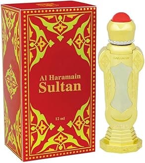 Al Haramain Sultan Attar Oil | Non-Alcoholic Perfume Oil | Jasmine, Vanilla & Lavender Notes | Unisex Appeal | Arabian Aroma | Attar for Men & Women | For Daily Wear or Special Occasions | 12 ml