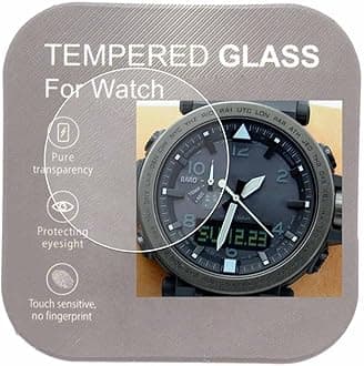 [2-Pcs ] Glass Screen Protector For PRG-600YB-3CR/ PRG650Y-1 Watch,2.5D Rounded Edges 9H Premium Real Tempered Protector Anti Scratch,Anti-fingerprint Bubble-free 【PRG-600 / PRG-650】