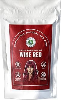 Natural Henna Hair Color Dye, 100% Pure Henna Powder for Hair Growth Organic (Wine Red, 100 Gr + Free 50 Gr.)