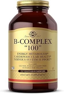 Solgar B-Complex “50”, 100 Vegetable Capsules - Energy Metabolism, Cardiovascular Support, Nervous System Support - Non-GMO, Vegan, Gluten Free, Dairy Free, Kosher - 100 Servings