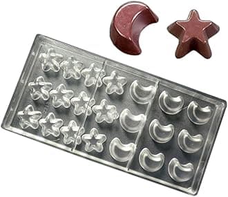 - Polycarbonate Chocolate Mold DIY Handmade Chocolate Candy Mould Pastry Tools Bakeware Moon Star (19373)