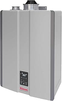 Rinnai i150SN Condensing Gas Boiler, Whole Home Natural Gas Heater with Space-Saving Design and Smart Features, (150K BTU)