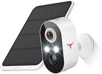 Solar Security Camera Wireless Outdoor, Battery Powered WiFi Camera for Home Surveillance, AI Human Detection, 2-Way Talk, Color Night Vision, Cloud Storage, Weather Resistance (1-Pack)