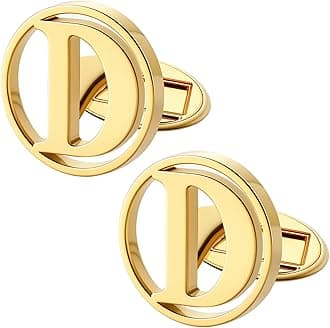 Cufflinks for Men Classic Tuxedo Shirt Wedding Cuff Links Personalized Initials A-Z Gift