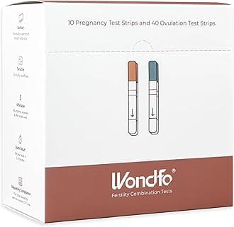 40 Ovulation Test Strips and 10 Pregnancy Test Strips Kit - Rapid Test Detection for Home Self-Checking, Birth Control and Fertility Management Urine Test (40 LH + 10 HCG)