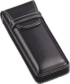 Men's Gentleman's Leather-Tone Glasses Case,Stylish, Smart