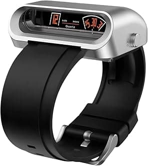 Mens Driver Jump Hour Watches,Unique Futuristic Retro Creative Quartz Disc Wristwatches, Stainless Steel or Rubber Band (Full silver)