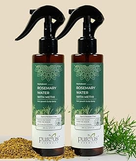 Pureus Herbals Rosemary Water Spray For Hair Growth, Long Thick Hair, Damage Repair, Hair Fall Protection, Adds Shine, Strengthens & Conditioning | Suitable For All Hair | Hair Growth Expert Mist for Women & Men (400 ml)