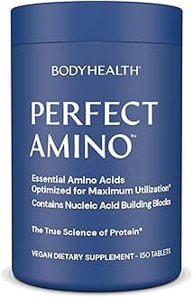 PerfectAmino Tablets (150 ct), Essential Amino Acid with BCAAs + Lysine, Phenylalanine, Threonine, Methionine, Tryptophan, Supplement for Muscle Mass Production, Recovery & Strength