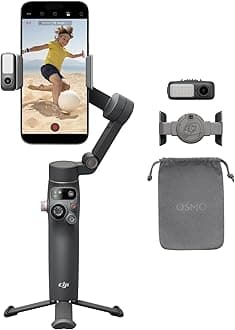 Original Osmo Mobile 7P Gimbal Stabilizer 3-Axis Phone Gimbal with Extension Rod and Tripod 10-Hour Use with Phone Charging Native Tracking & Quick Launch