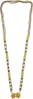 Gold Finish Wati Style Long Mangalsutra for Women By Indian Collectible, Metal, No Gemstone