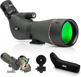 Gosky Newest 20-60x80 Dual Focusing Spotting Scope - Waterproof HD Optics Zoom Scope with with Carrying Case and Smartphone Adapter for Hunting Bird Watching Target Shooting Astronomy Scenery