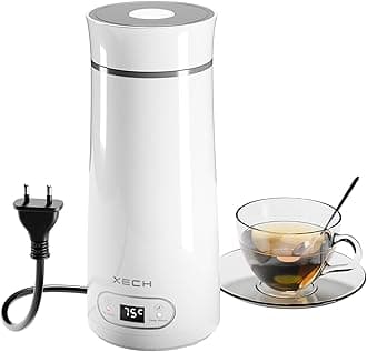 XECH Small Electric Kettle with Temperature Control | 400ml Portable Kettles to Boil Hot Water | 300W Mini Travel Kettle | Electric Bottle for Tea Coffee Without Milk (Hydroboil Digital)
