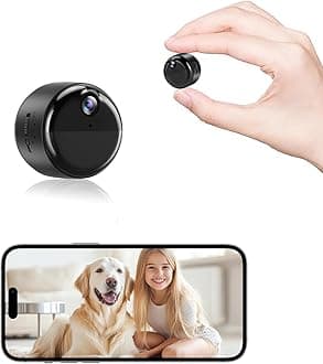 Mini Camera,Wireless Indoor Camera for Home Security,1080P HD Small Cameras WiFi Nanny Cam with 90 Days Standby Battery Life,Auto Night Vision,AI Human Detection,Cloud & SD Storage, App Control