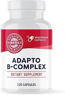 Vimergy Adapto B Complex, 120 Servings - High Potency with 8 B Vitamins, Rhodiola & Hawthorn Berry - Supports Mental Energy, Cognition, Mood - Non-GMO, Kosher, Vegan, Paleo, No Gluten, No Soy