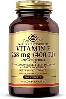 Vitamin E 268 MG (400 IU) (d-Alpha Tocopherol & Mixed Tocopherols), 100 Softgels - Supports Immune System & Skin Nutrition - Natural Antioxidant - Gluten Free, Dairy Free - 100 Servings