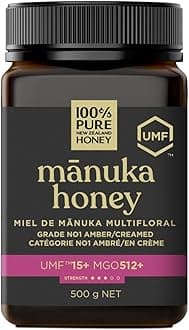 Manuka Honey UMF 15+ (MGO 512+) 100% Pure New Zealand - Certified Award Winning New Zealand Raw Manuka Honey Premium Grade, 17.6 Ounce (500g)