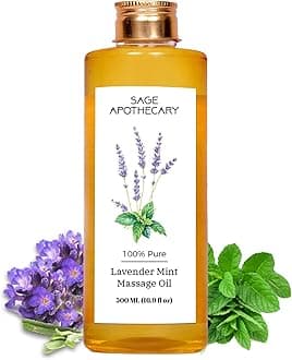 Pure & Natural Lavender Mint Massage Oil for Pain Relief | Arms & Body | Deep Tissue Massage Therapy - 500 ML