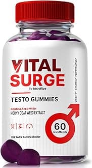 Vital Surge Testo Gummies – Premium VitalSurge Gummies for Men with Clean Ingredients to Fuel Drive, Confidence and Daily Performance, Easy-to-Chew Tasty Vital Surge ME Gomitas (60 Gummies)