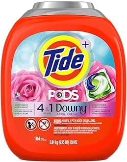 Tide with 4 in 1 Downy HE Laundry Detergent Pods, 104-count, 2.84 kg