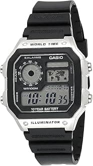Casio Men's Digital Dial Stainless Steel Band Watch