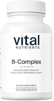 Vital Nutrients Vitamin B-Complex - Vegan High-Potency Methylated B Complex Vitamins - B Vitamins Support Energy Production, Metabolism, and Heart Health* - Gluten, Dairy, Soy Free - 60 Capsules