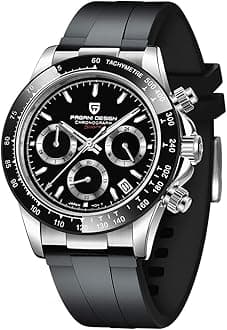Pagani Design Classic Men's Quartz Watch Japan VK63 Movement Ceramic Bezel Stainless Steel Waterproof Business Sport Chronograph Date
