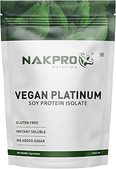 NAKPRO NUTRITION Soy Protein Isolate | 1kg Chocolate | 25.3g Protein | Plant Based Protein Powder | All Essential Amino Acids for Support and Recovery