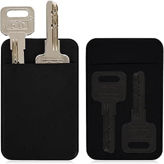 Sorftin Wallet Key Holder, Key Sleeve Ultra Thin Slim Card Key Holder for Wallet, Compact Card Key Hider Perfectly Fits into Wallets (Black)