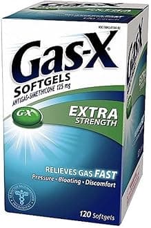 Gas-x Extra Strength, 120 Softgels, Gas, Bloating, Relief Simethicone 125mg
