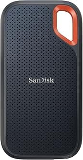 SanDisk SSD, External 8 TB USB3.2 Gen2, Read Up to 1050MB/s, Splashproof and Dustproof, SDSSDE61-8T00-GH25, Extreme Portable SSD, V2 Win Mac, PS4, PS5, Eco Package