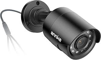 ANNKE 1080p Security Camera 4-in-1 CCTV Bullet Wired Cam, AHD/TVI/CVI/CVBS, Analog Surveillance Video Add-On Black Camera for Outdoor Use, 100ft Clear Night Vision (Power Adapter Not Included) - E200