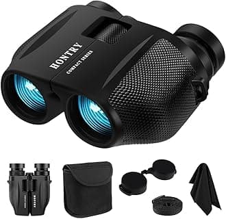 Hontry Binoculars for Adults and Kids, 10x25 Compact Binoculars for Bird Watching, Theater and Concerts, Cruise Ship and Sport Games