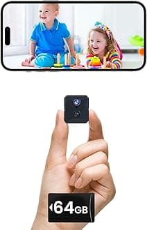 vebiliki 4K Spy Camera with SD Card, Hidden Camera Mini Wireless Security Cam with AI Motion Detection, Auto Night Vision, Cloud/Local Storage, 100-Day Standby Nanny Cam for Home Monitoring