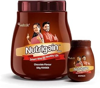 Ayurvedic Weight Gainer Supplement Powder and Capsules 500 Gm Powder & 30 Capsules combo