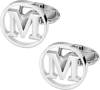 Cufflinks for Men Classic Tuxedo Shirt Wedding Cuff Links Personalized Initials A-Z Gift