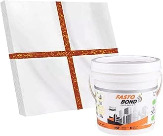 Resin Epoxy Grout - 1 Kg-3 Kg & 5 Kg - Goldan_ Glitter-Sparkle Colors Tile Grout_Fastobond | 3 Components Only | Premixed Glitter For Uniform Finish (5 Kg, Copper Brown Golden), 1 Bucket