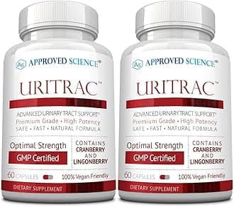 Uritrac™ - UTI Support - Cranberry, D-Mannose, Lingonberry - Vegan Friendly - 60 Capsules per Bottle - Pack of 2