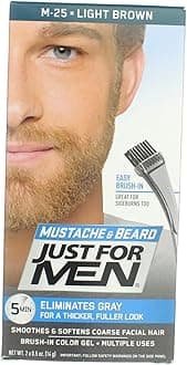 Brush-In Color Gel Mustache-Beard & Sideburns Light Brown # M-25 (Pack of 6)