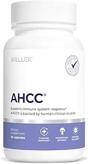 – AHCC Food Supplement by Papillex - Maximum Strength - Immune Support - 20+ Human Research Studies - 60 Veggie Caps (1 Pack)