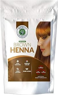 Natural Henna Hair Color Dye, 100% Pure Henna Powder for Hair Growth Organic (Brown, 100 Gr + Free 50 Gr.)
