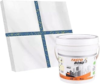 Resin Epoxy Grout - 1 Kg-3 Kg & 5 Kg - Goldan_ Glitter-Sparkle Colors Tile Grout_| 3 Components Only | Premixed Glitter For Uniform Finish (3 Kg, Saphire Golden), 1 Bucket