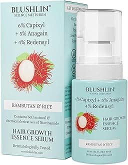 Blushlin Hair Growth Serum With 3% Redensyl,6% Capixyl & 5% Anagain With Rosemary Oil||Hair Serum For Women & Men | 30Ml