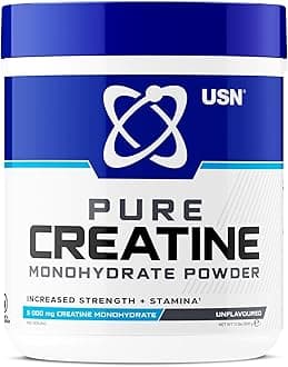 USN Micronized Creatine Monohydrate Powder, Unflavoured - 500g, Energy Drink for High Intensity Training, Muscle Growth, 100% Micronized Creatine Powder for Intra Workouts, Dietary Supplement